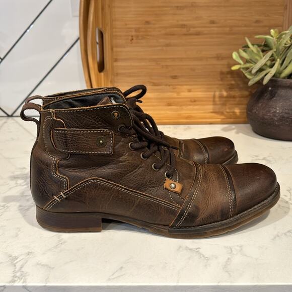 Type Z Harvey brown leather broken in manly rugged street wear office hipster 10 - Picture 4 of 10